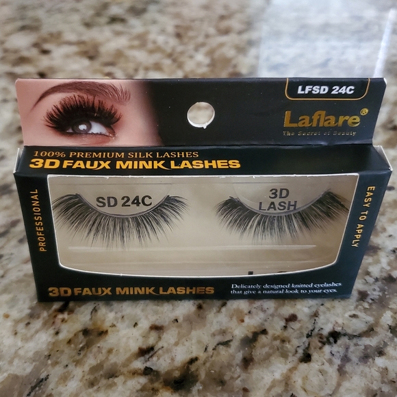 🆕 4 PCS / LAFLARE 3D FAUX MINK LASHES LFSD 24C - Picture 3 of 4